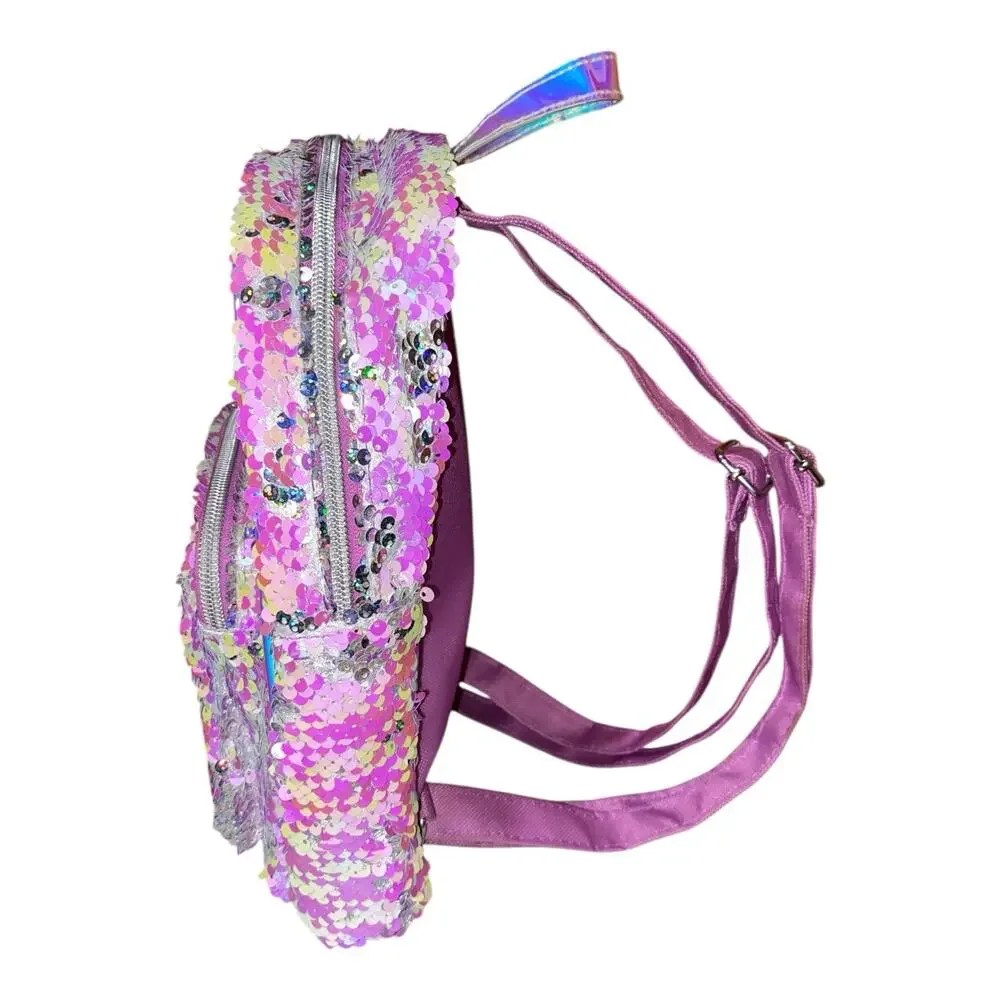 JUSTICE Sequin backpack, purple, Pink & Blue.‎